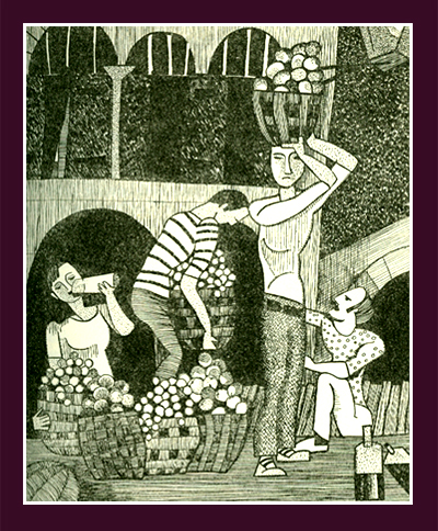 Carol-Lou Burnham, "Fruit Sellers,"